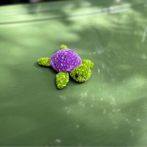 Plush Green and Purple Turtle Toy